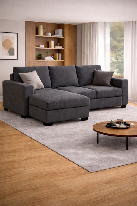 Ъглов диван с лежанка – нов модел | Производител