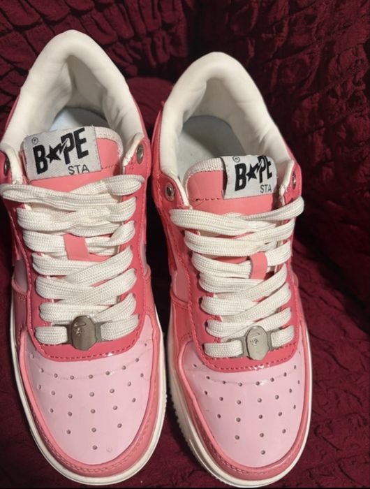 papuci bape sta pink peach marimea 36,5