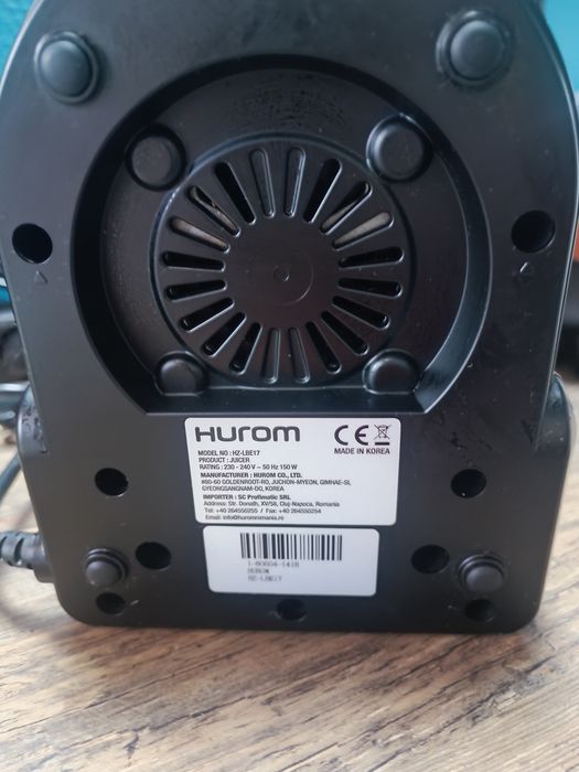 Vând storcător citrice profesional Hurom Slow Juicer Hurom