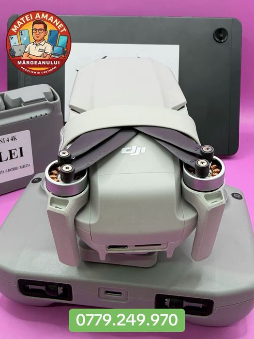 Drona DJI MINI 4 4k / Maneta / 3 Baterii / Tableta / •Matei Amanet Margeanului•