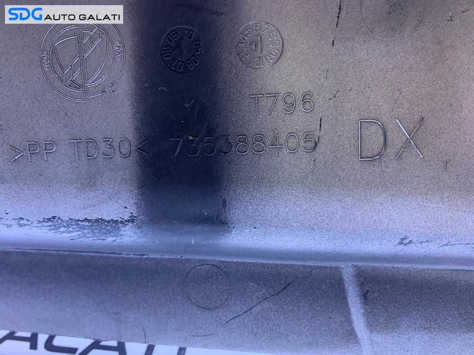 Ornament Rama Suport Tripla Lampa Stop Dreapta cu Suport Rupt Fiat Doblo 2005 - 2009 Cod 735388405 [L7900]