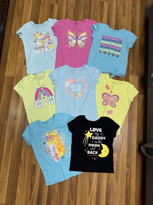 Футболки/лонгсливы на девочку 4-5 лет