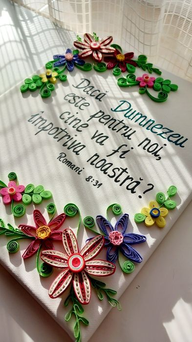 Tablou quilling cu citat