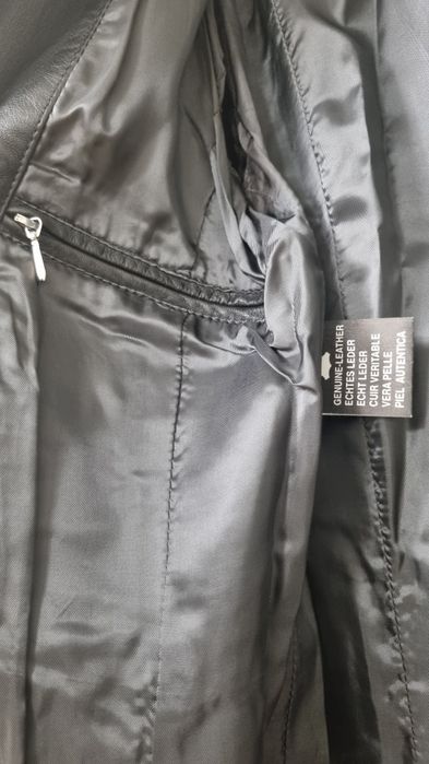 Haina piele naturala manusa neagra M