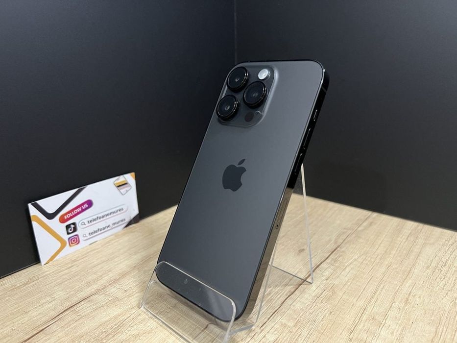 iPhone 14 Pro 256Gb Space Black Second-Hand Foarte Bun 3 ani garanție,