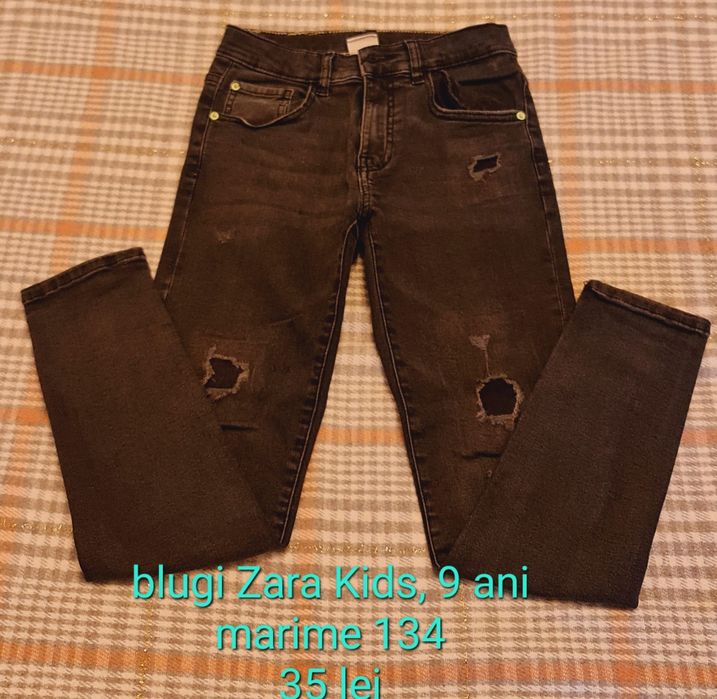 Vand blugi / jeans copii, Zara si H&M, 8-10 ani, marime 128-140