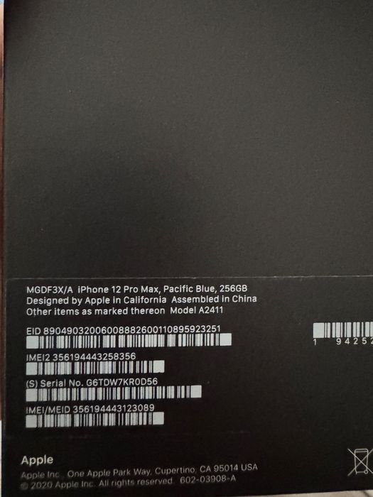 Iphone 12 pro Max 256gb