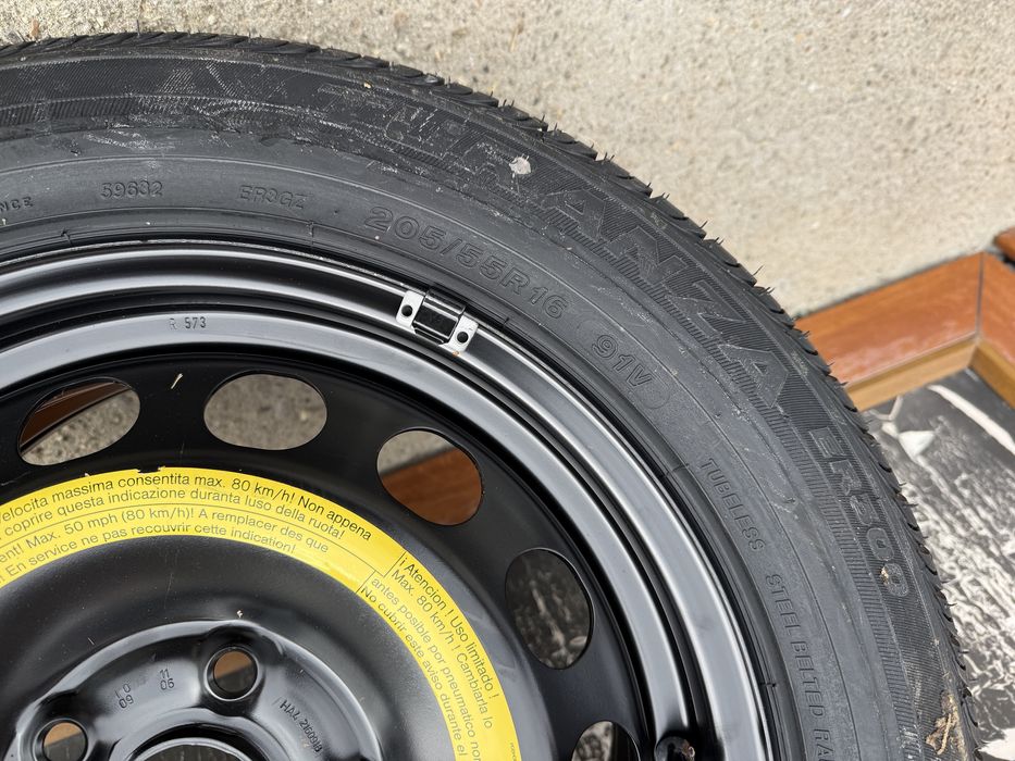 Авариен Комплект 16” Гума С Джанта 5х112/Крик/Ключ/Кука -VW/AUDI/VAG-