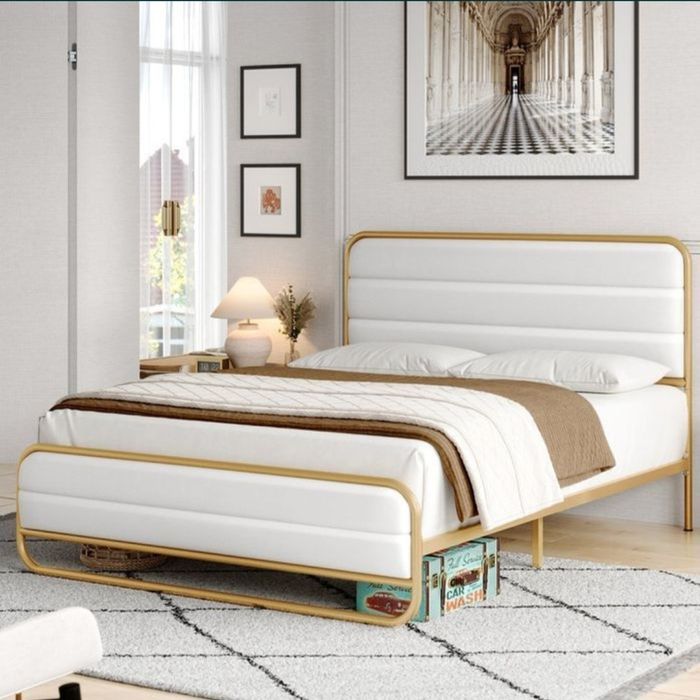 Кровать Металлическая Евро Стиле с Мягкая Обивкой Ишлаб Чикарувчидан