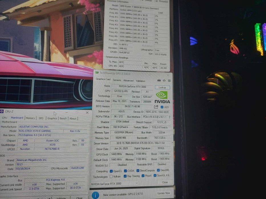 Asus Rog Strix- Геймърски шедьовър-5800x3d, Rtx 3080