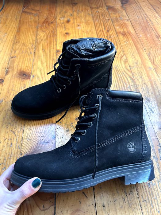 Дамски черни боти от набук Timberland Hannover Hill 38 номер