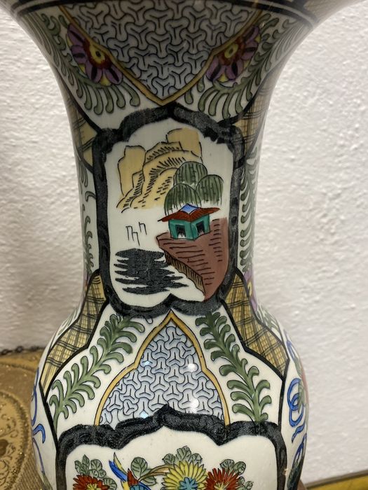 Голяма холандска порцеланова ваза ръчна изработка р1.2