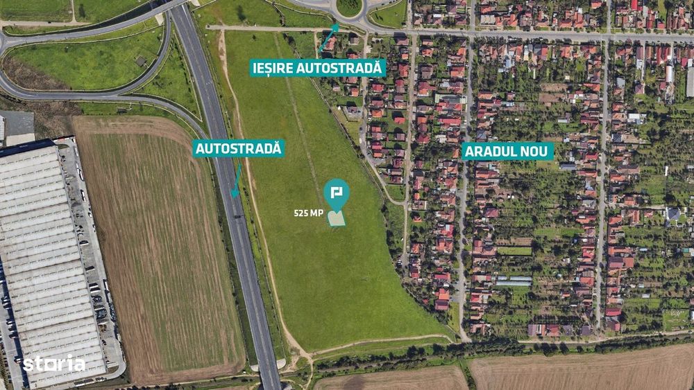Teren cu PUZ servicii comerciale Aradul Nou