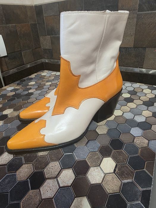 Botine cizme ciocate zara 37 piele naturala