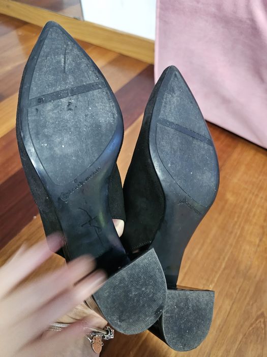 Pantofi negri masura 39 Stradivarius toc 6 cm