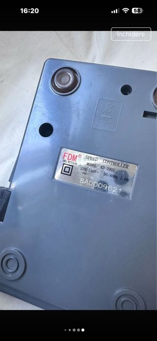 Pedalier / regulator electric