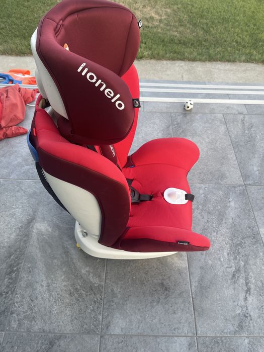 Scaun auto, Lionelo Bastiaan Pozitie de somn, Rotire 360 grade, 0-36 Kg, Cu Isofix si Centura Top Tether, Rosu