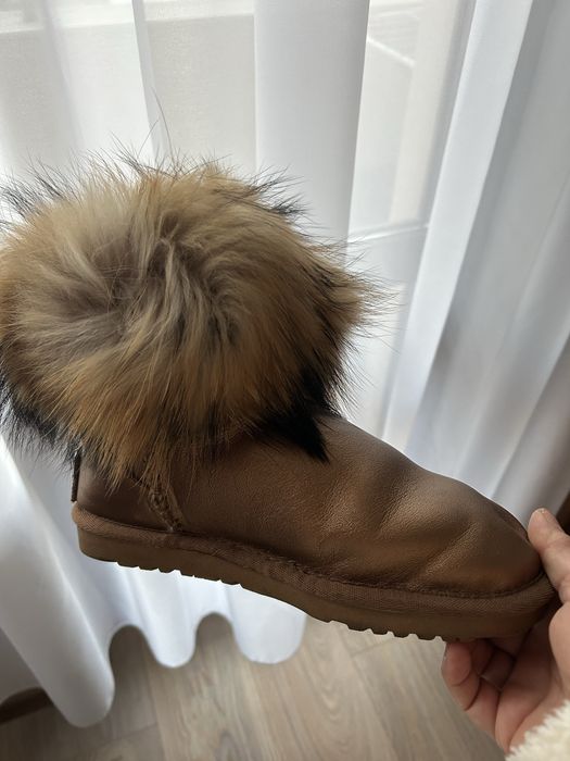 Боти с естествен косъм лисица