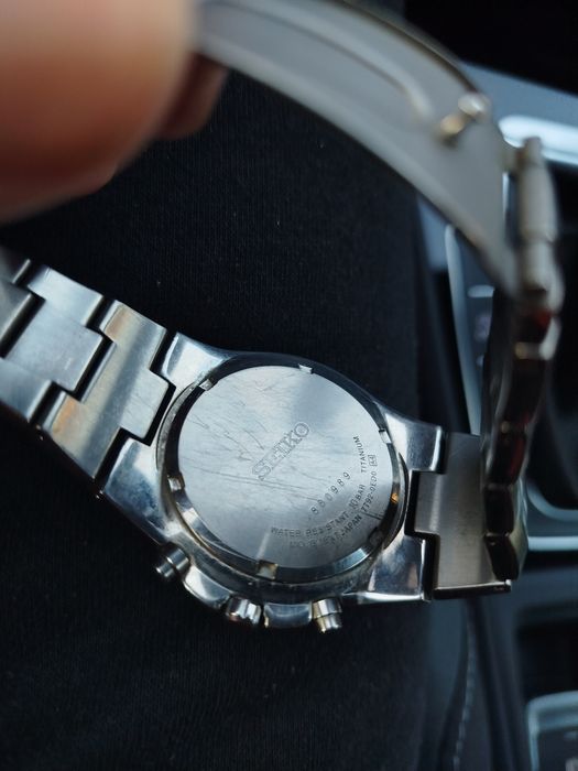 Seiko Titanium Chronograph SND419P1 (calibrul de mecanism 7T92-0ED0).