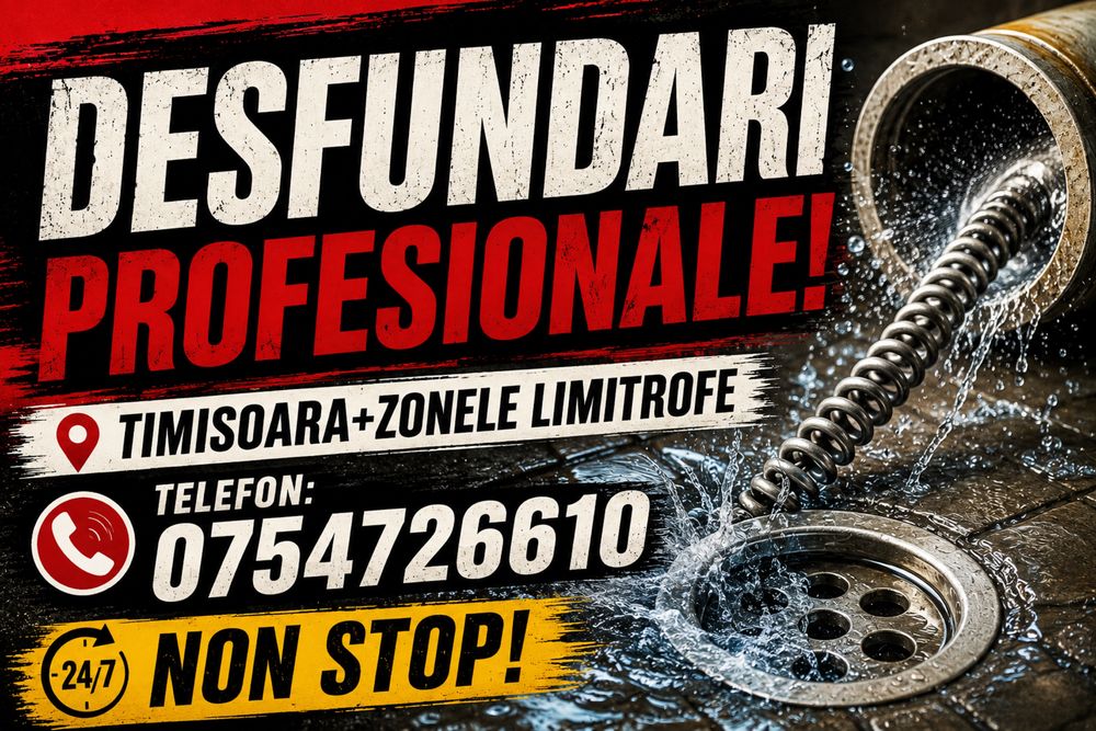 Desfundări Profesionale & Instalatii sanitare-Timisoara-NON STOP