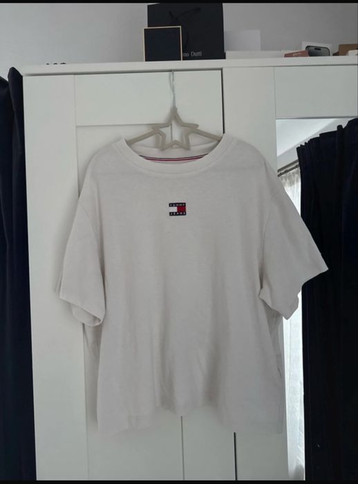 Tricou alb tommy jeans