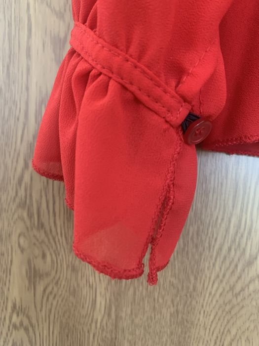Bluza pliseuri rosie M
