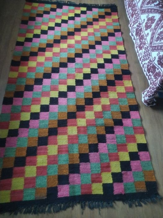 Covor tradițional din lână, țesut manual – 2 m × 1 m