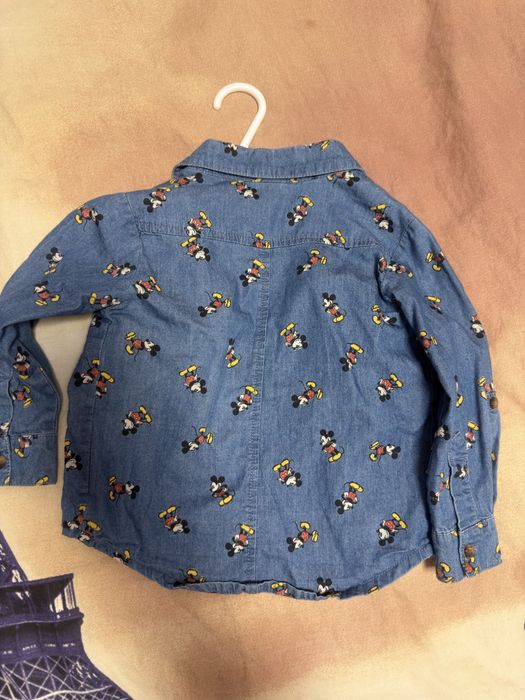 Детска дънкова риза с Мики Маус