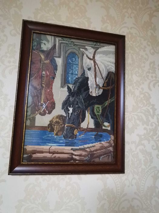 Гоблен коне на водопой