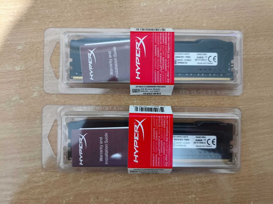 озу DDR4 Hyper x, 3200 mhz 4gb + 4gb