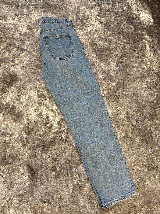 Blugi cu croială slim fit, talie înaltă, până la gleznă