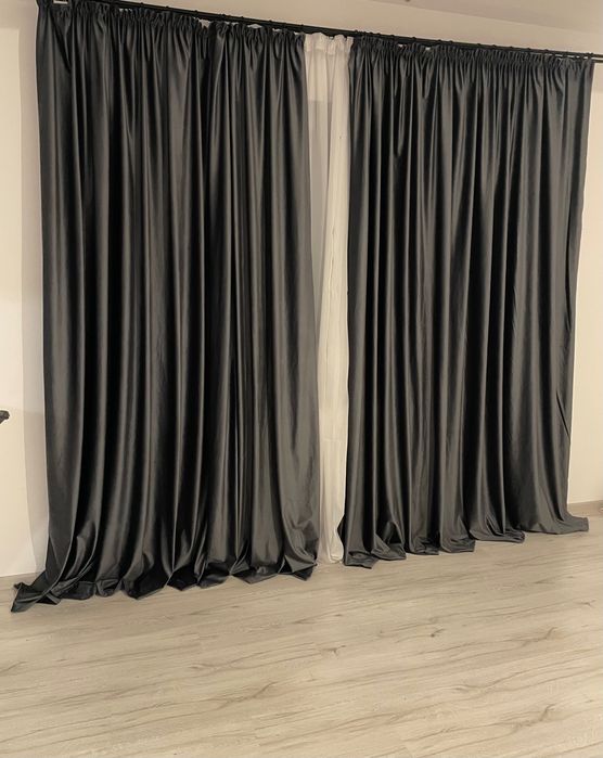 6,5 metri draperii opace antracit blackout