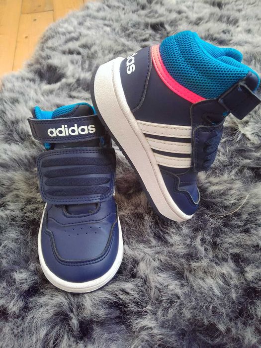 Бебешки Сини Високи Кецове- ADIDAS HOOPS MID 3.0 K