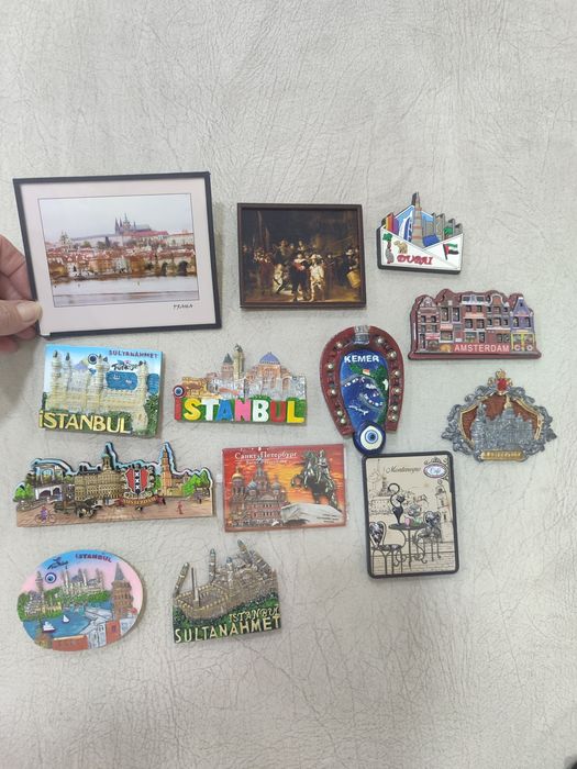 Магниты на холодильник. Страны. Новые