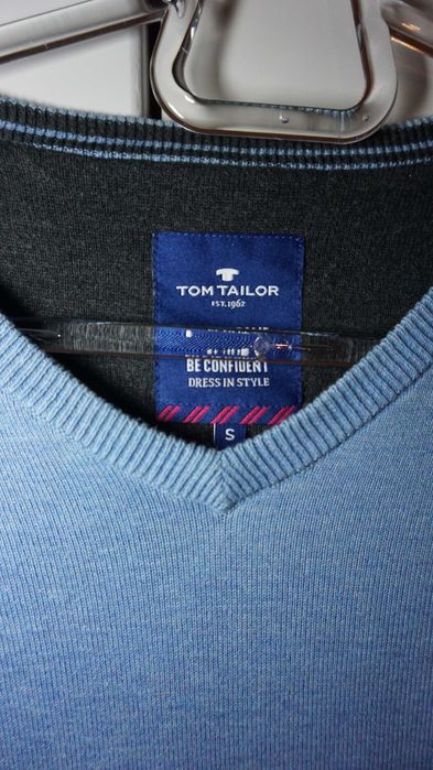 Tom Tailor Пуловер - S, 100% памук, V-neck