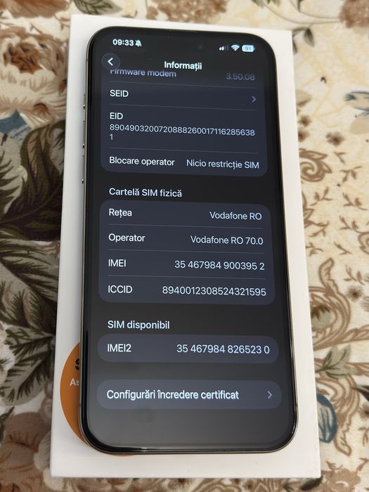 Iphone 15 pro max liber de retea