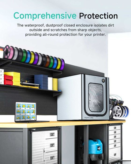 Carcasa imprimanta 3D A1, control temp, ilumin LED, REDUS de la 490RON