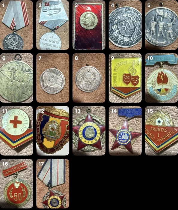 Lot medalii si insigne, se vand doar impreuna,