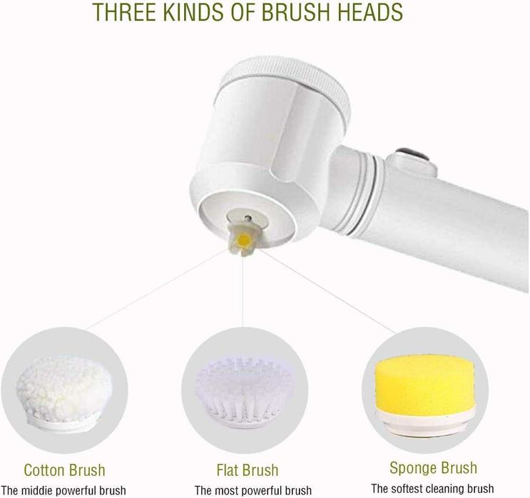 Електрическа четка за миене на съдове с гъбичка и приставки