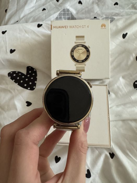 HUAWEI WATCH GT 4 41mm Light Gold, Curea Gold Milanese, Android/iOS