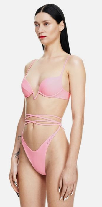 Mugler x H&M розов бански, размер 36