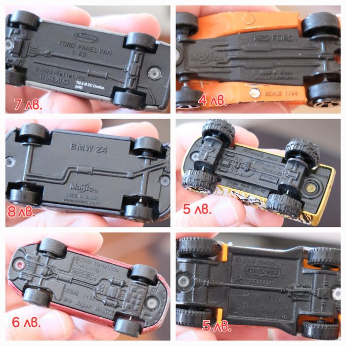 Колички Matchbox, Hot Wheels, Maisto