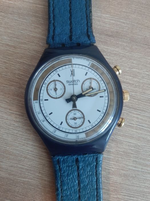 Ceas Swatch Chrono Vintage (Anii '89) - Complet Funcțional, 22 Jewels