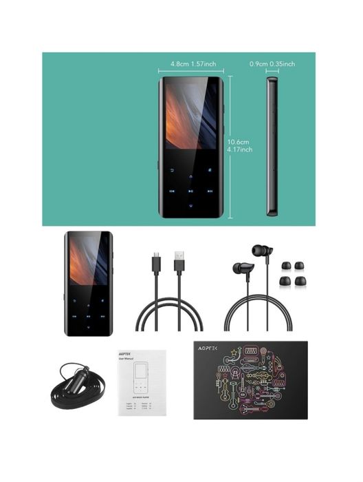 MP3 Player AGPTEK 32 GB cu Bluetooth 5.0