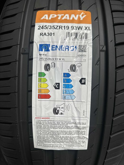 Нови Летни Гуми APTANY RA301 245/35R19 93W XL НОВ DOT