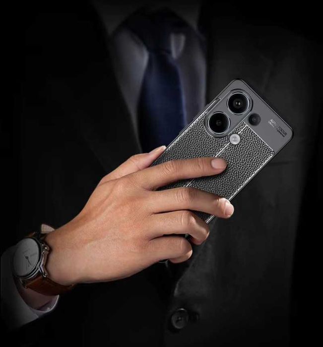 Xiaomi Redmi Note 13 Pro 4G / Note 13 4G - Луксозен Кожен Кейс Гръб AF