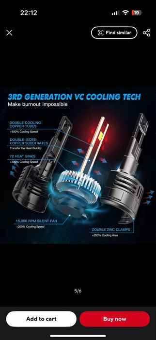 Лед осветелние с вентилатор и камбус чип крушка за кола BEVINSEE фа