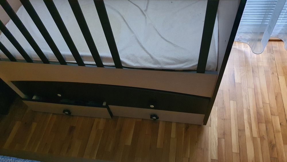 Детска дървена кошара + матрак с протектор