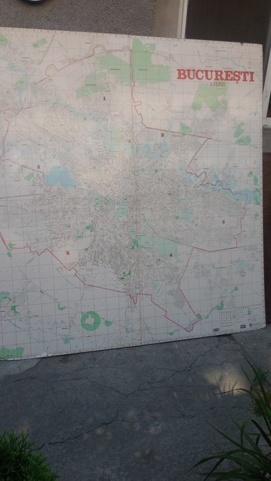 Hartă mare 163×153 cm București 1:15000