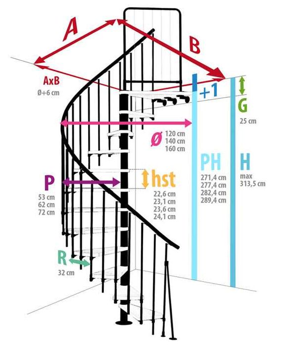 Винтовая лестница Atrium Novo